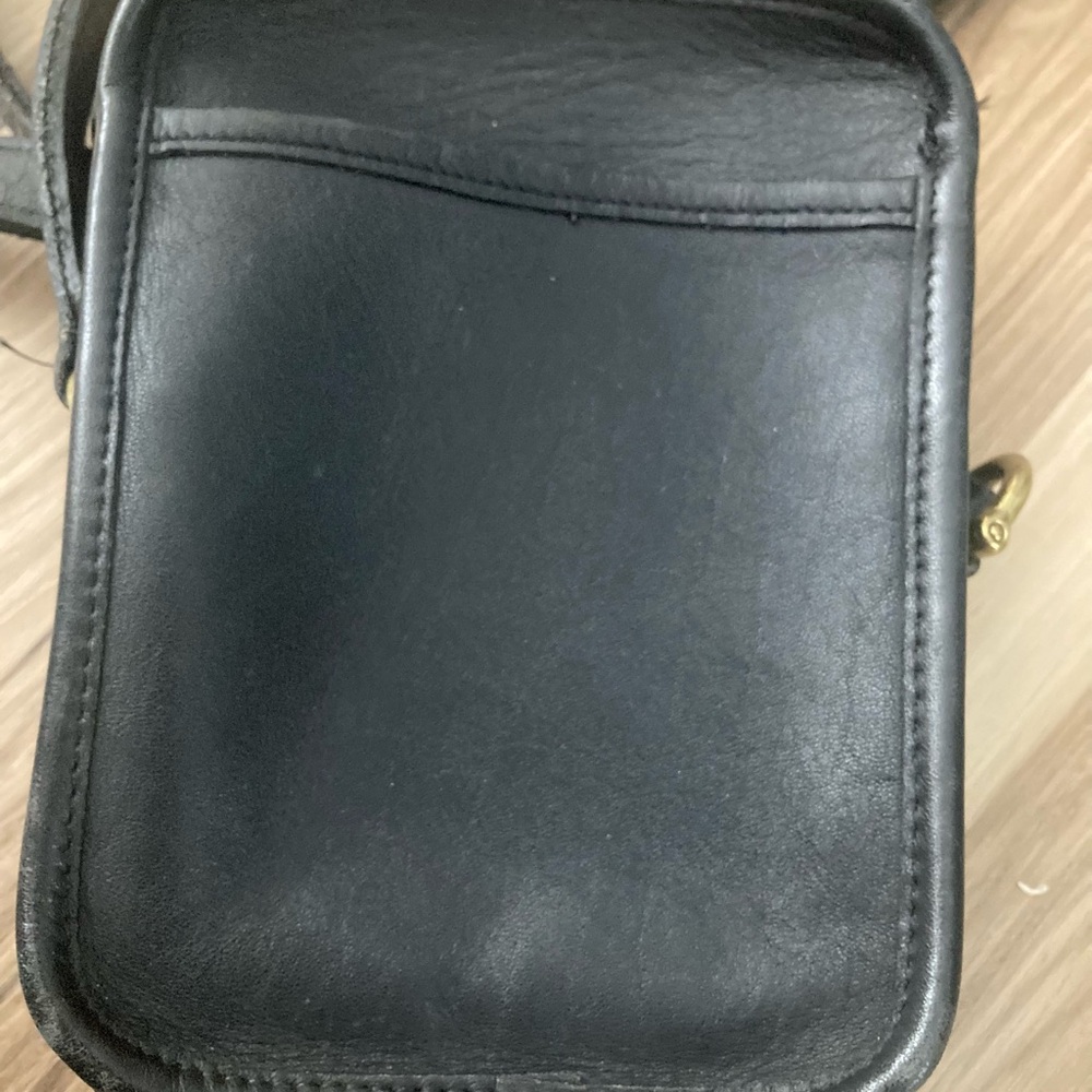 vintage coach black leather bag - Picture 5 of 11